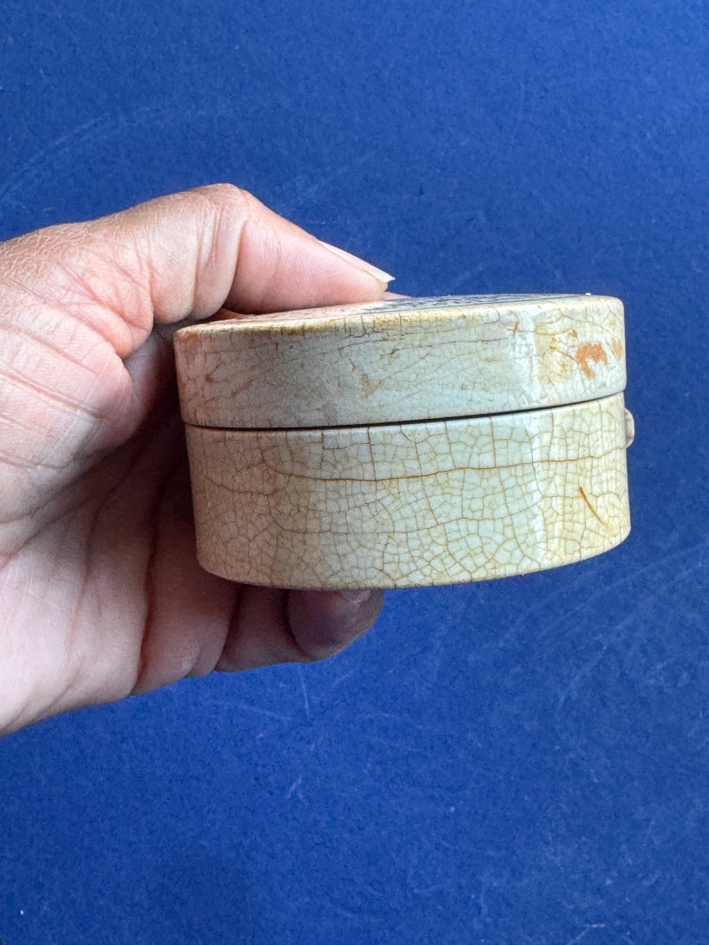 Antique Victorian Cherry Tooth Paste Ceramic Pot Lid & Base S Maw Son Thompson London