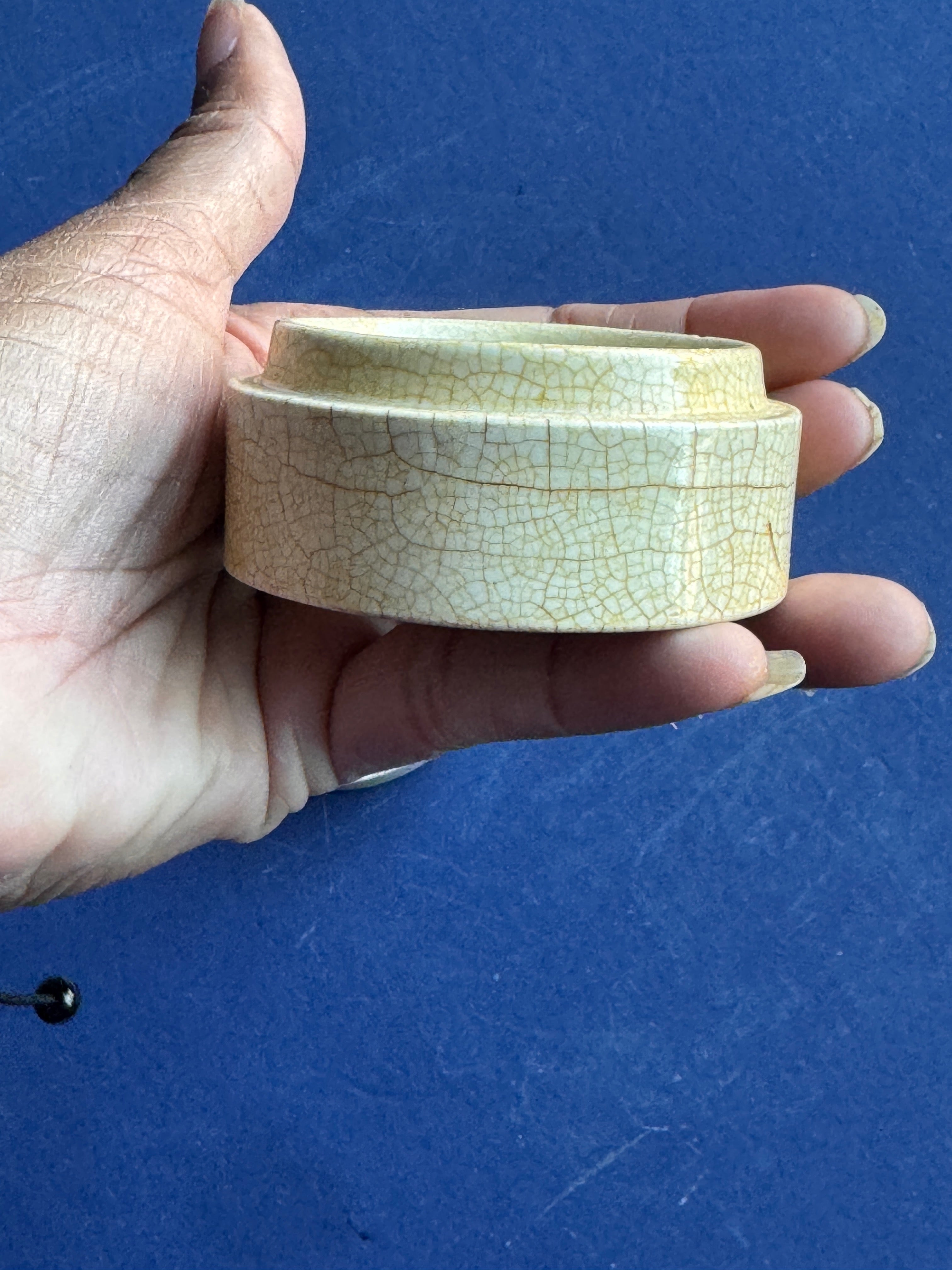Antique Victorian Cherry Tooth Paste Ceramic Pot Lid & Base S Maw Son Thompson London
